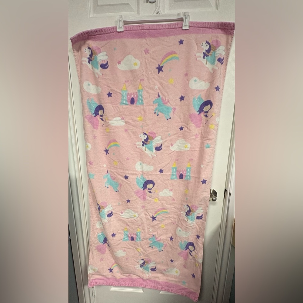 Truly Lou Fairy & Unicorn Beach Pool Bath Towel, Kid Beach Towel, Kids Accessory